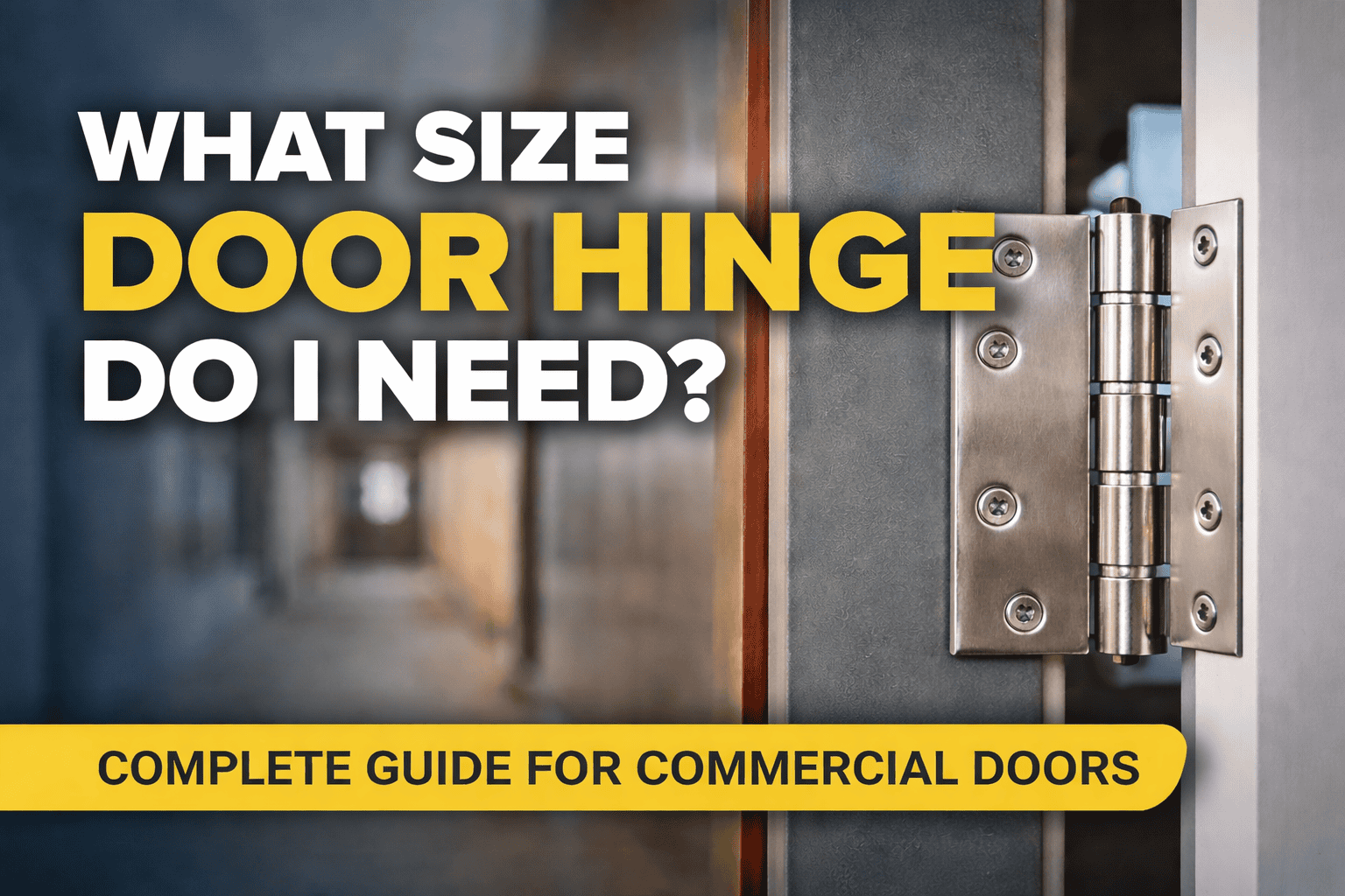 Unlocking the Perfect Fit: What Size Door Hinge Do I Need? A 7 Step Commercial Hinge Guide